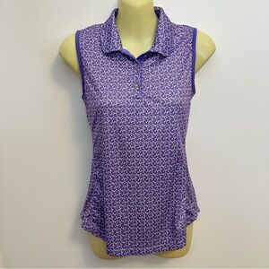 Greg Norman Collection Ladies Purple Sleeveless Golf Polo size S